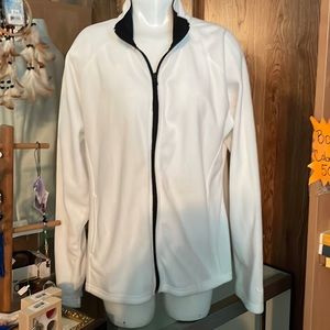 White Fleece Women’s Athletic Jacket - Size XL
